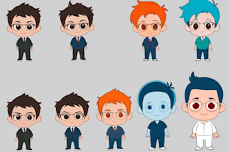 create cartoon character or avatar in vectors