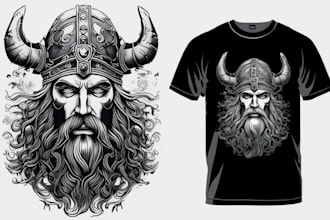 create viking art for your tattoo or tshirt