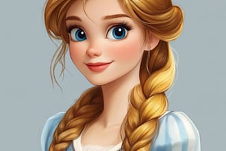 do a portrait or character in disney cartoon style