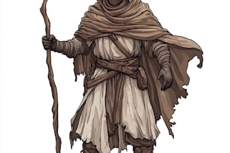 make fantasy character design use d and d, illustration