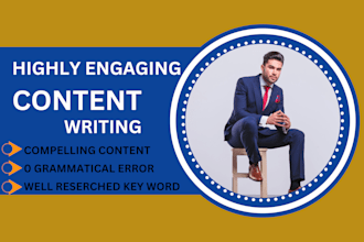 do SEO article writing, blog post or content writing