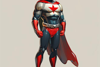 draw superhero character art