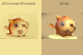 do stylized 3d modeling for games and printing in 3ds max or zbrush