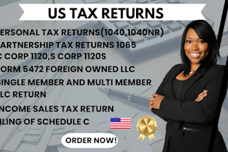 do US tax filing, US tax returns, llc tax, business tax 1120 5472 1040 cpa