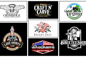 design custom retro and vintage logo or redesign  with fast delivery