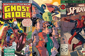 custom retro comic book illustrations in vintage 70s style