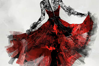 paint creative fashion illustration design drawing