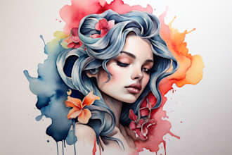 make a watercolor tattoo design