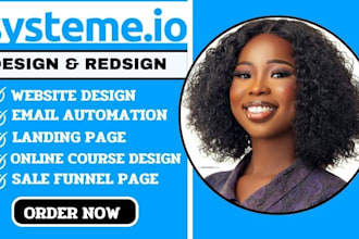 create systeme io sales funnel,system io landing page,website,getresponse