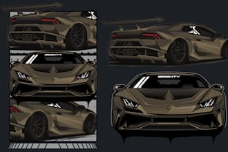 draw vector cartoon car illustration for your t shirt