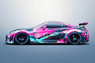 do stunning custom vehicle wrap design