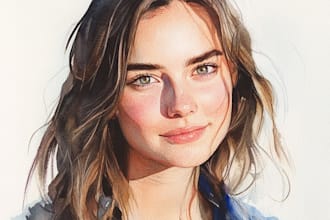 paint watercolor portrait from your photo