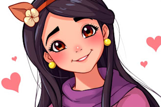draw a cute disney style portrait