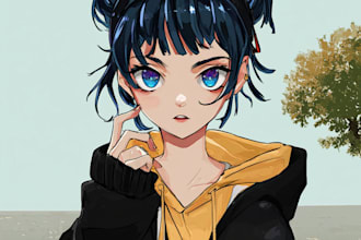 draw cute chibi anime art for you