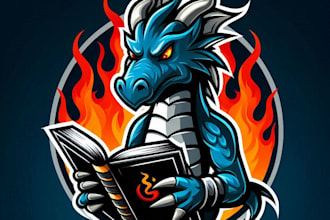 do dragon read mascot logo design service