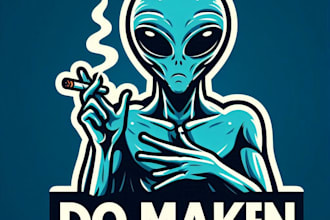 do make alien smoking logo design service