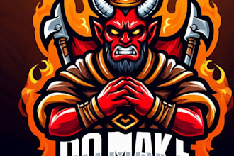 do make king devil e sport mascot logo design service