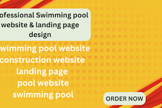 do swimming pool website construction website landing page pool website