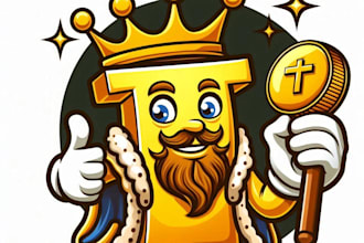 do wonderful king tar gold mascot logo design service