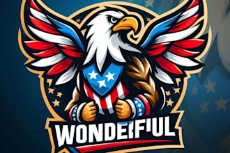 do wonderful eagle mascot logo design service