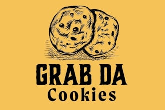 design a modern and unique cookies bakery logo for your brand