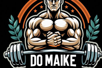 do make new style bodybuilding mascot logo design service