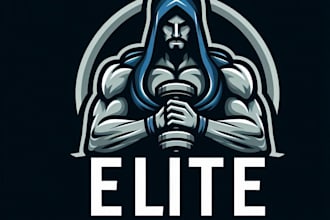 do make modern style for elite fitness mascot logo design service