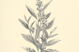 make  a beautiful vintage botanical illustration poster