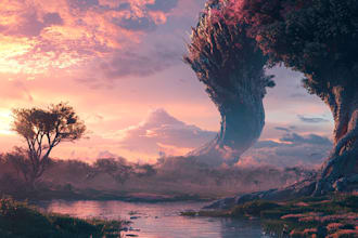 desing a environment concept art landscape design