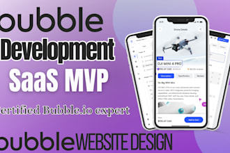 build modern saas web and mobile app on bubble, bubble io developer