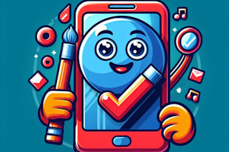 do mobile apps i con mascot logo design service