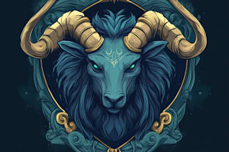 design fantasy game logo with cool unique magic style