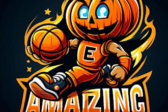 do amazine pumpkin e sport mascot logo design service
