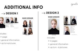 create your model comp card or portfolio