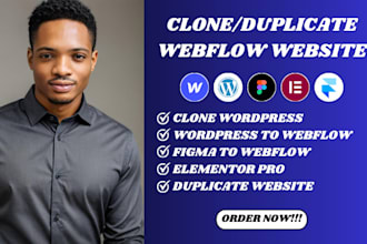 clone duplicate website to webflow wordpress website webflow website design