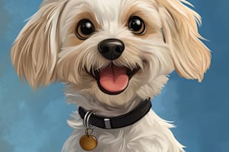 make your pet portrait into cute disney style