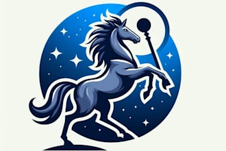 do unique create an amazing centaur mascot logo design service for business