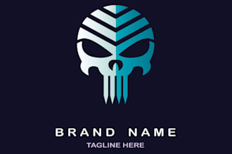 design skull logo mascot and illustration