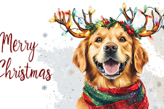 make a christmas card, new year card and holiday card