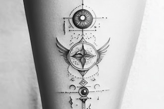 create you a design with traditional tattoo style