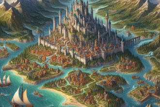 create fantasy map design and fantasy city for you