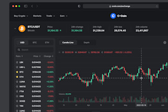 build crypto exchange website, blockchain,  p2p crypto dex exchange website