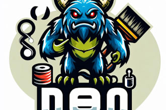 do make a unique monster mascot logo with unlimited revision design service