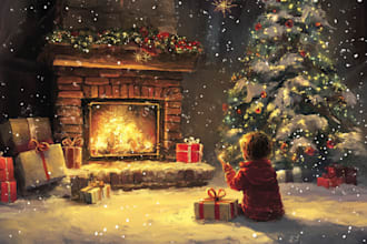 make amazing christmas card or invitation card design