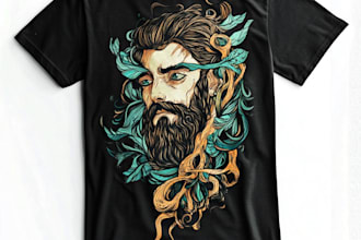 make retro vintage t shirt design and illustration