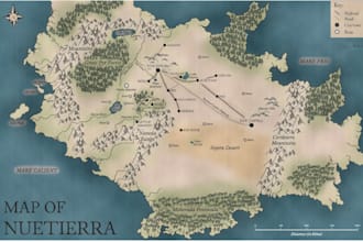 design custom 2d vector map fantasy map illustration city or event map site map