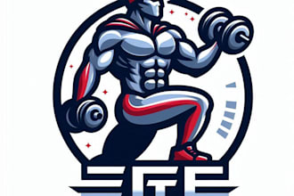 do unique modern style elite fitness mascot logo design service