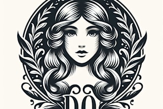 do modern female beauty luxury vintage logo design design for business page