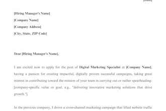 write your professional cover letter