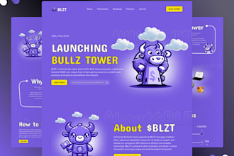 design meme coin landing page, meme coin website, crypto website, memecoin